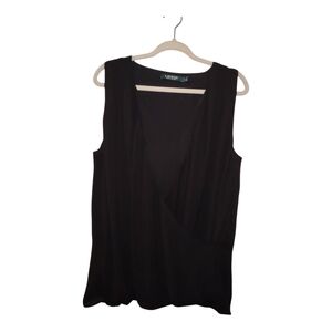 Lauren Ralph Lauren Black Sleeveless Top Office Women's Large FLAWS